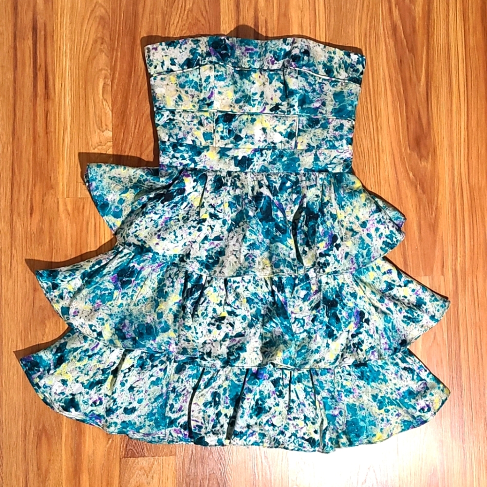 Cynthia Steffe Deep Jade Strapless Dress